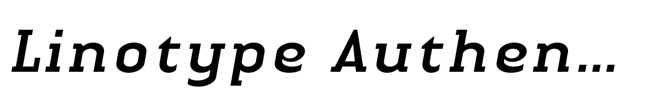 Linotype Authentic Serif Italic